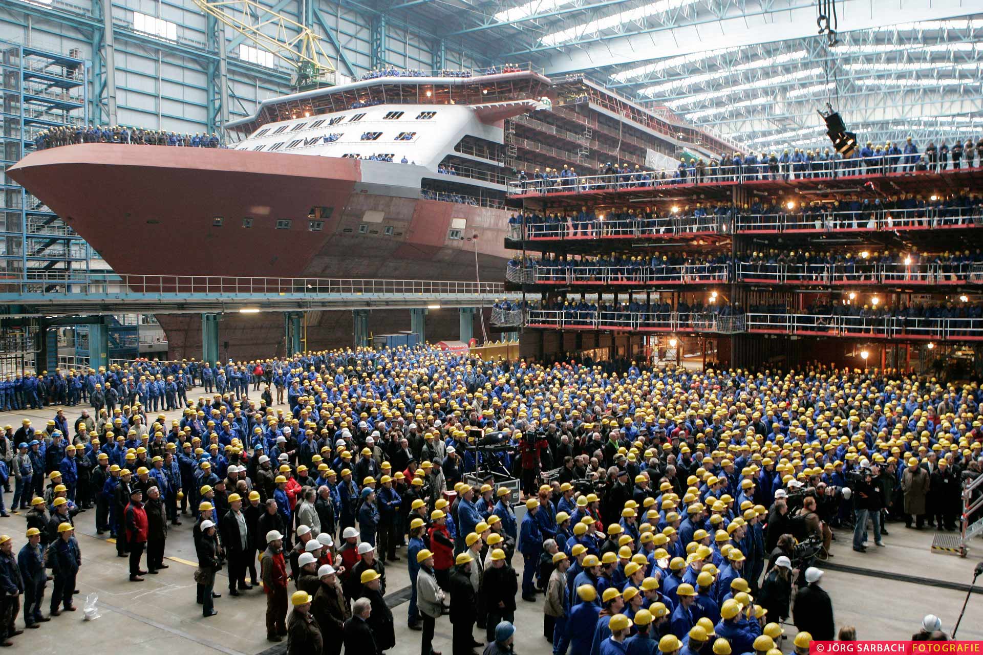 Meyer Werft, Papenburg, Arbeiter, Arbeitsplätze, Versammlung