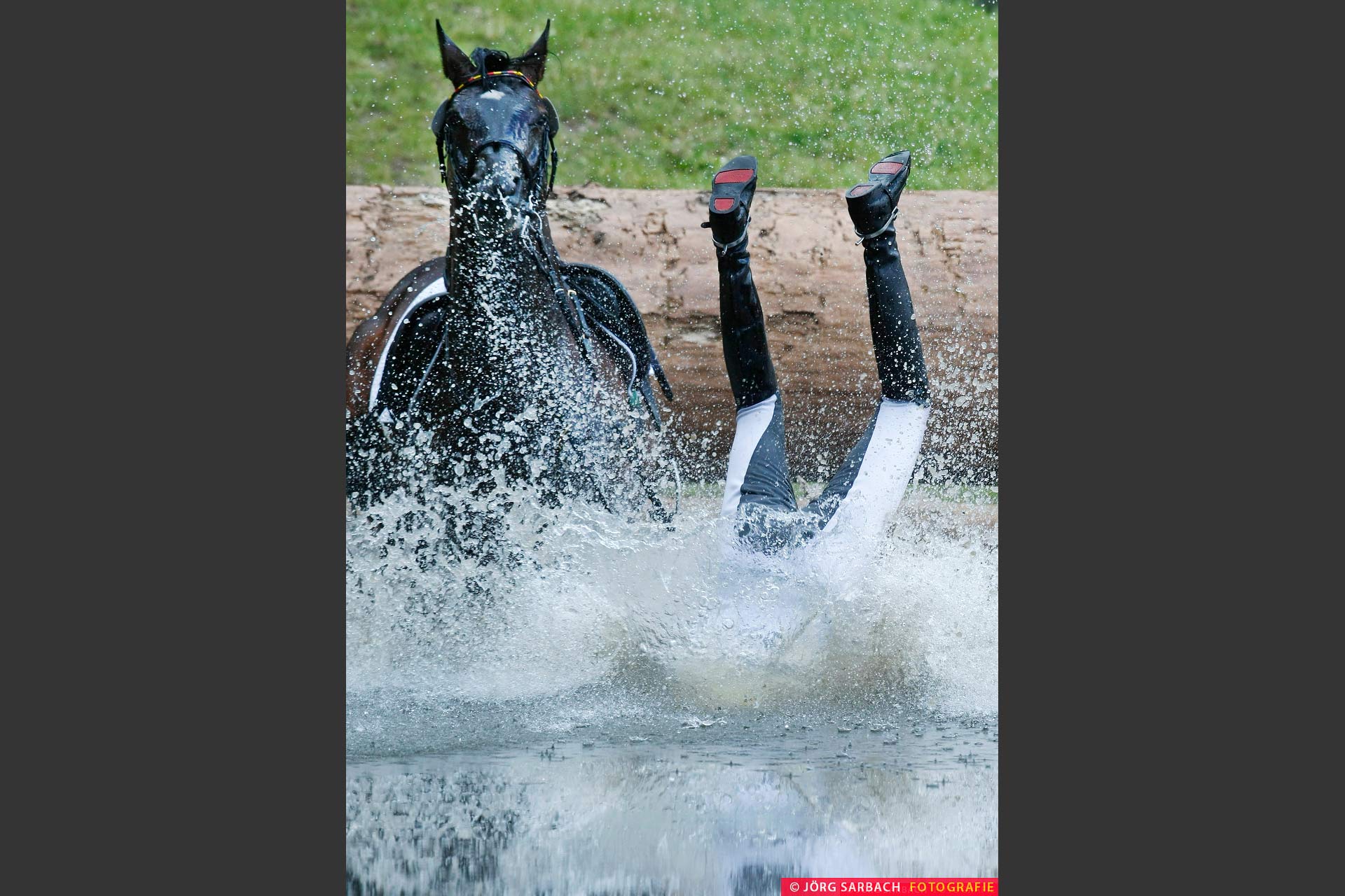 Sport, Reiten, Sturz, Wassergraben, Luhmühlen