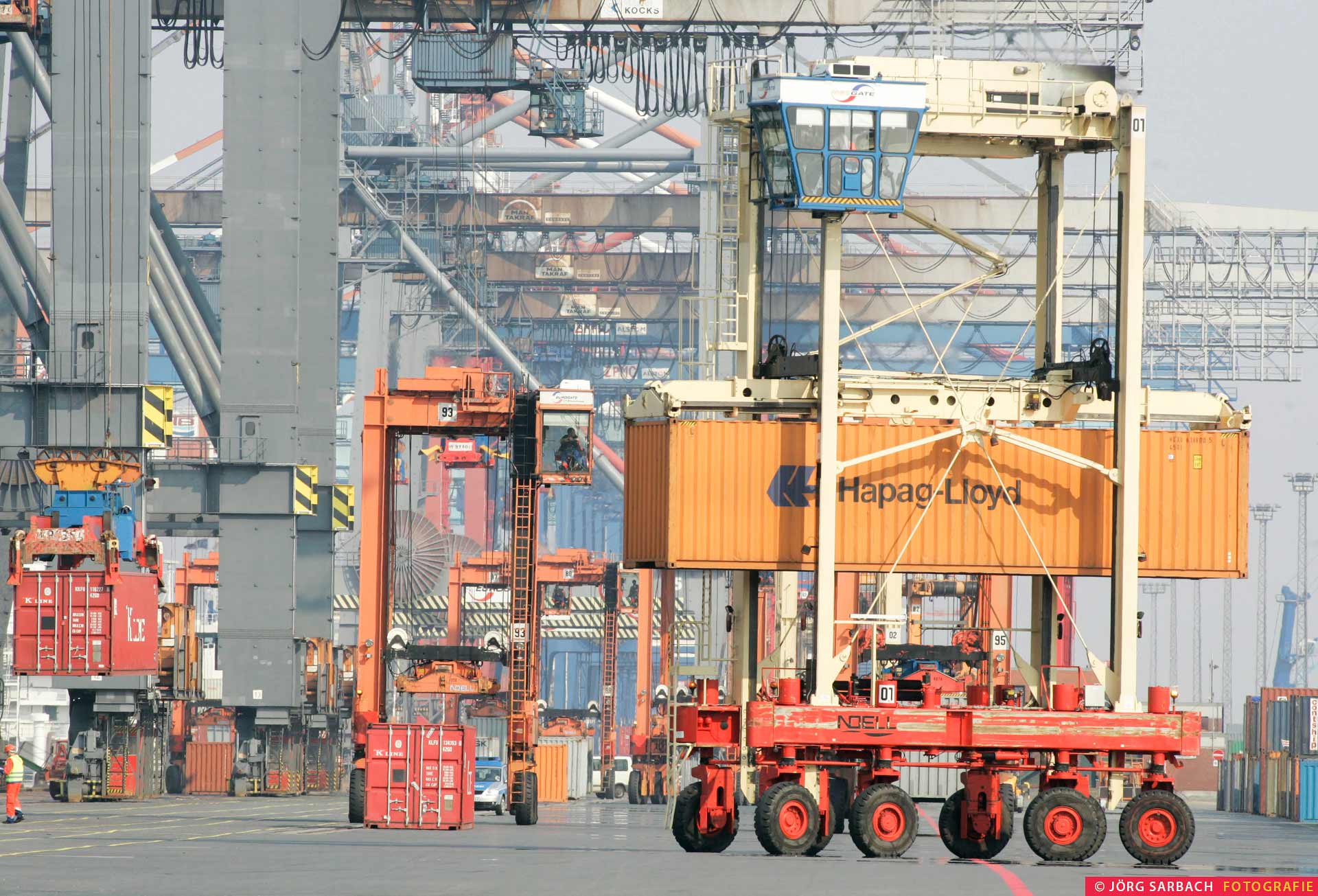 Wirtschaft, Container, Terminal, Bremerhaven, Van Carrier