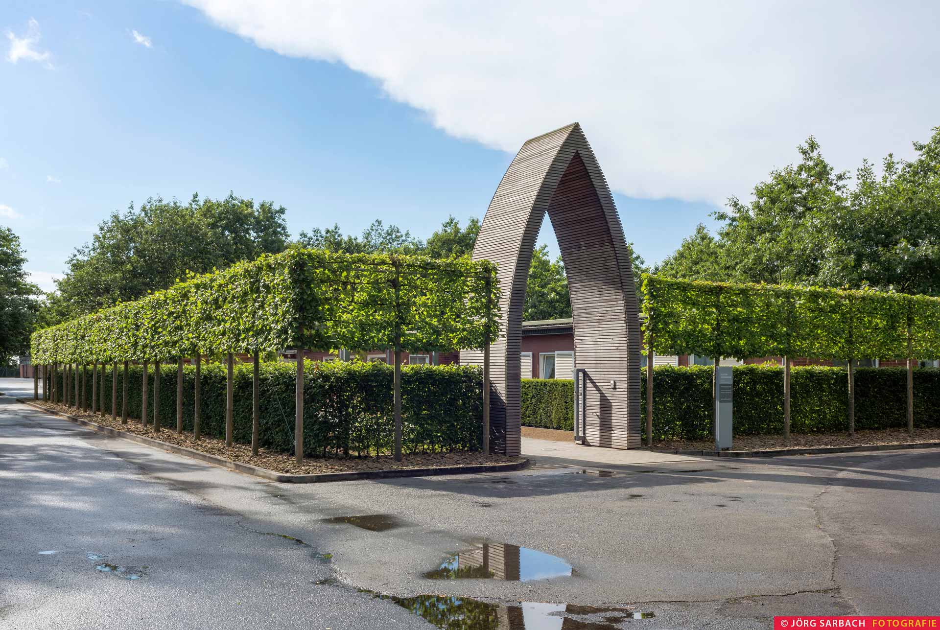 Architektur, Architekten, Tilgner, Grotz, Kloster, Esterwegen, Hecke, Torbogen